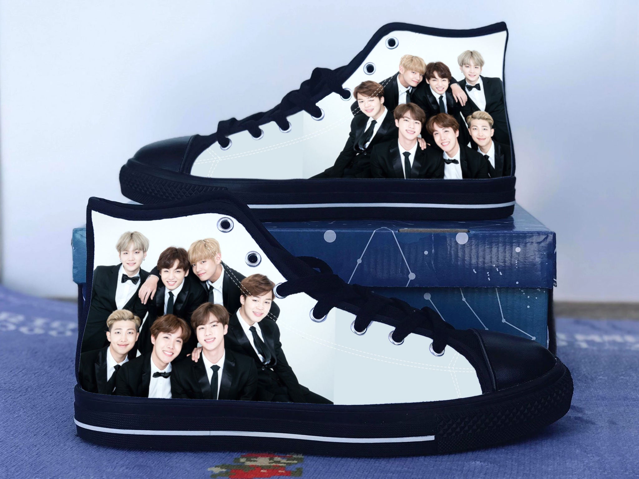 BTS Shoes BTS Converse Style Shoes BTS Fan Gift Idea Etsy BTS Shoes BTS Converse Style Shoes BTS Fan Gift Idea Etsy