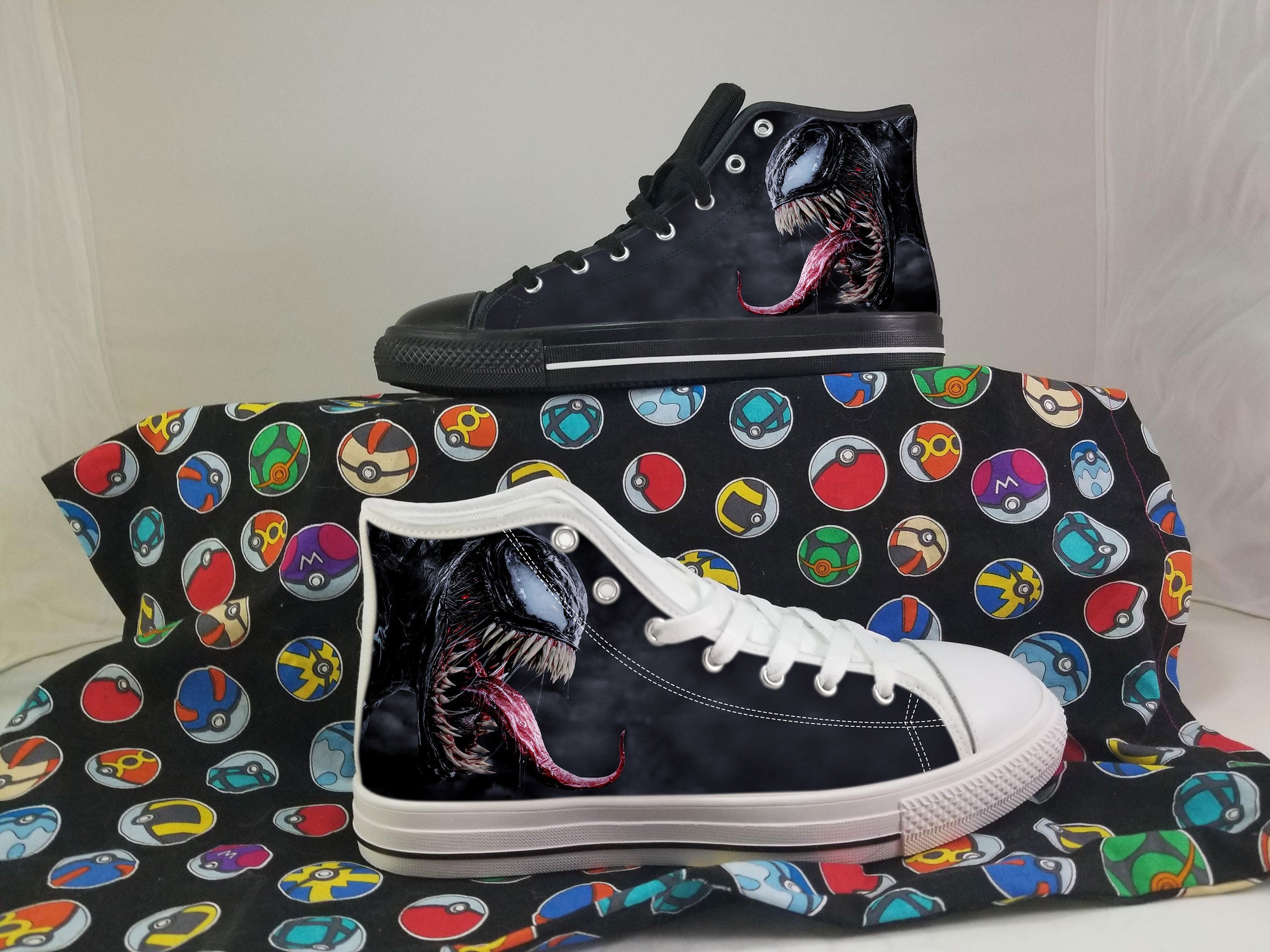 Tênis Sneaker Estilo All Star Preto Venom: Venom Simbionte Marvel