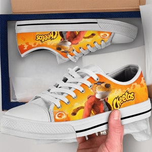 Cheetos Shoes, Cheetos Converse Style Shoes, Cheetos Gift Idea, Women&#39;s Men&#39;s High Top Sneakers