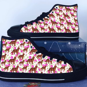 Irish Setter Shoes, Irish Setter Converse Style Shoes, Dog Lover Gift Idea, Women&#39;s Men&#39;s High Top Sneakers