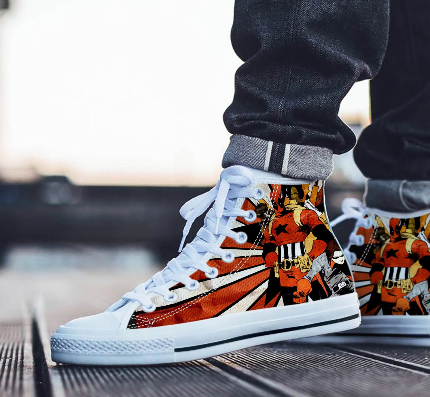 Deadpool converse hotsell for sale