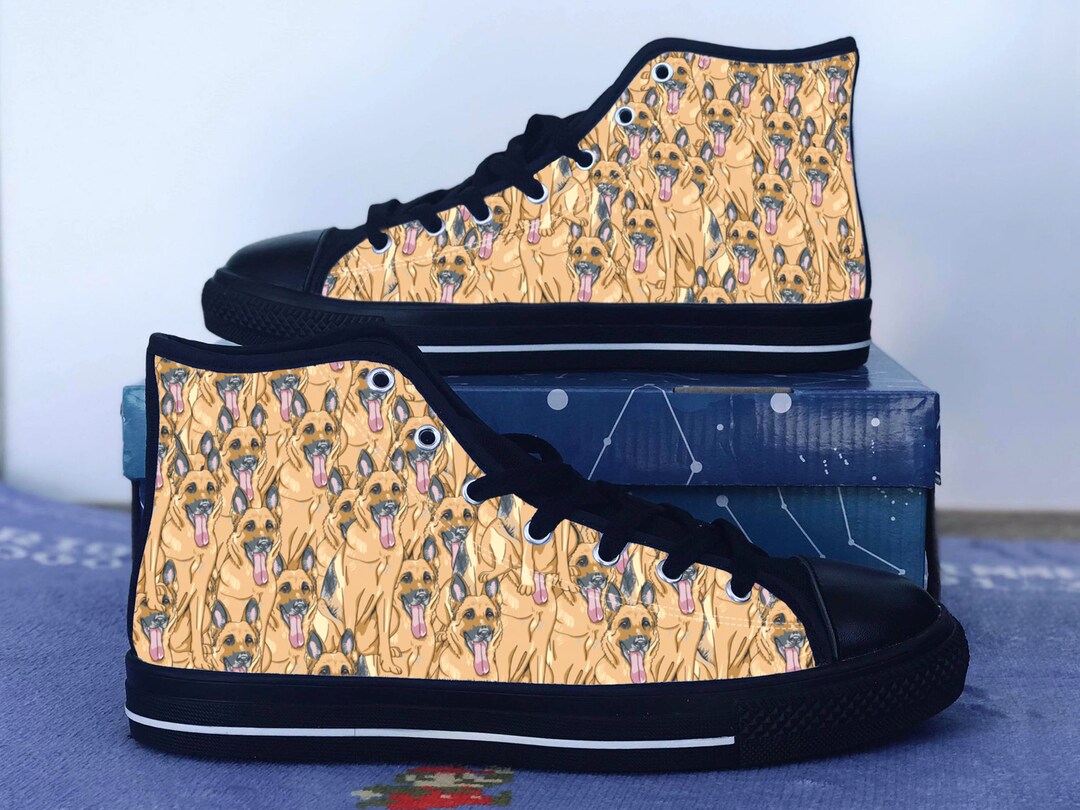 German Shepherd Shoes German Shepherd Converse Style Shoes Etsy