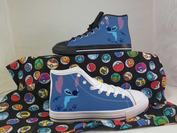 Zapatos Lilo & Stitch, Zapatos de Estilo Converso Minimalista de Puntada,  Lilo y Puntada Idea regalo, Zapatillas High Top para Mujer