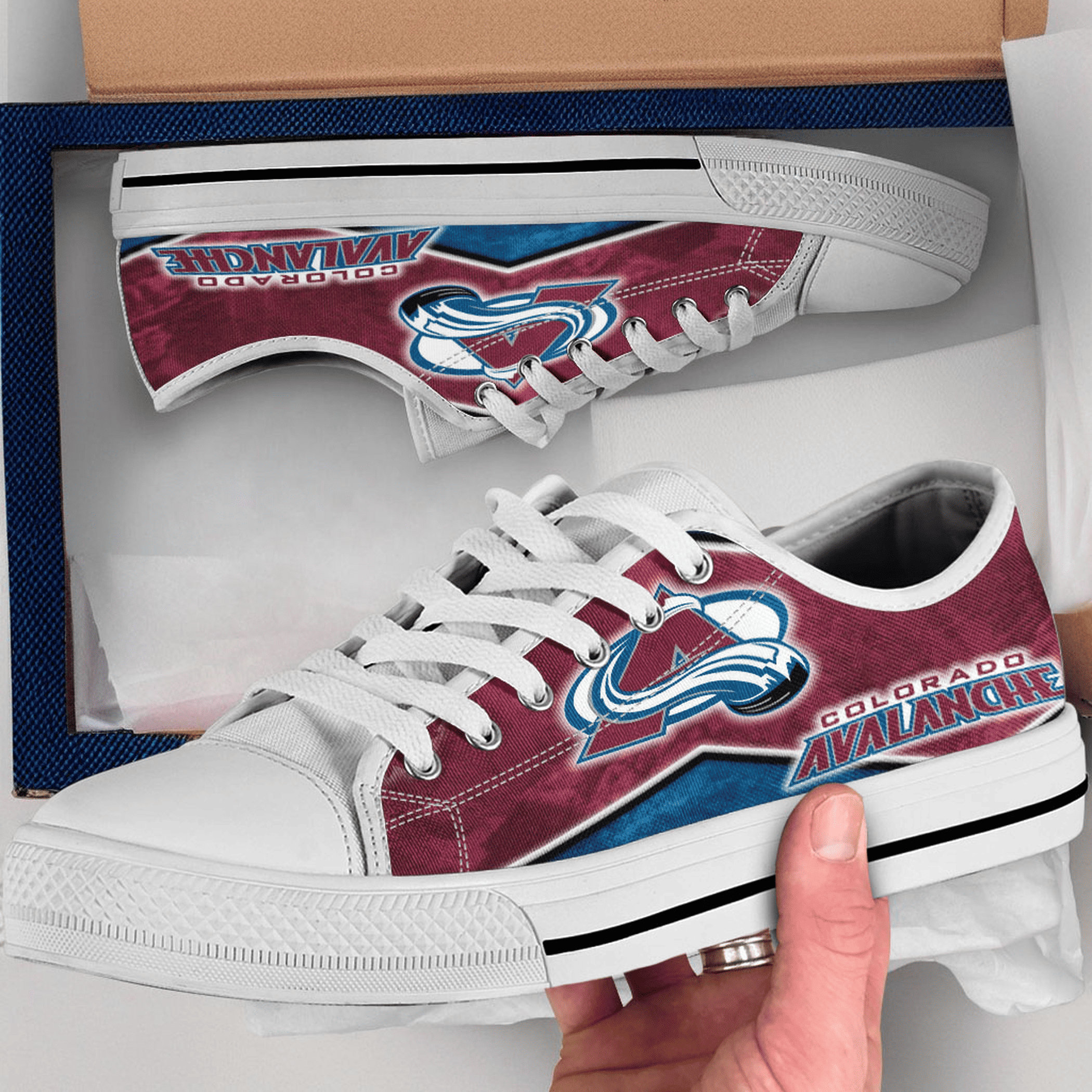 Colorado Avalanche Shoes Colorado Avalanche Converse Style Shoes Colorado Avalanche Gift Idea Women s Men s High Top Sneakers Etsy