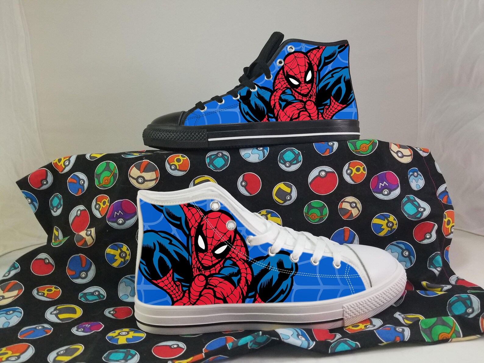 Spiderman Shoes Peter Parker Converse Style Shoes Superhero Etsy