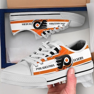 Philadelphia flyers Shoes, Philadelphia flyers Converse Style Shoes, Philadelphia flyers Gift Idea, Women's Men's High Top Sneakers