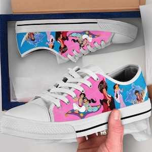 Aladdin Shoes, Aladdin Converse Style Shoes, Aladdin Gift Idea, Women&#39;s Men&#39;s High Top Sneakers