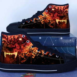 Bear Shoes, Bears  Converse Style Shoes,  Animal Fan Gift Idea, Women&#39;s Men&#39;s High Top Sneakers