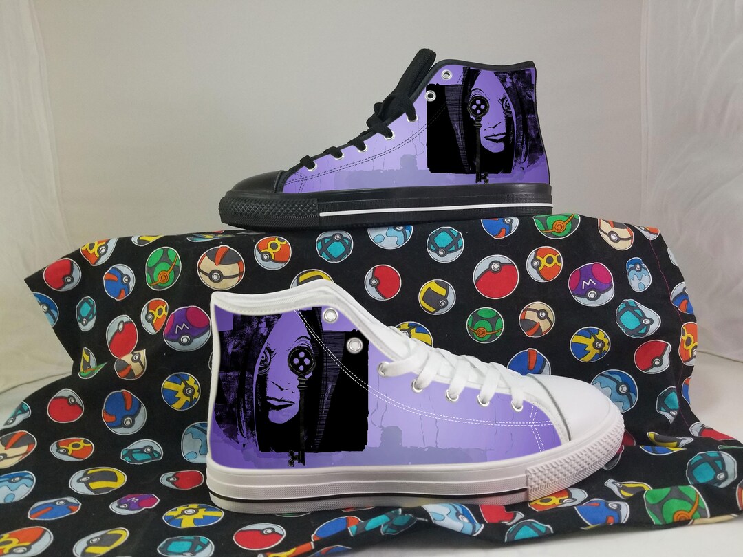 Coraline Shoes, Coraline Converse Style Shoes, Neil Gaiman Gift Idea
