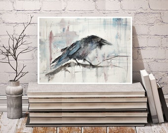 Raven Giclée Print – Limited Edition Watercolor Painting