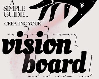 Vision Board Anleitung | Druckbare Arbeitsmappe | Manifestations-Planer | Tor-Einstellung | Digitaler Download