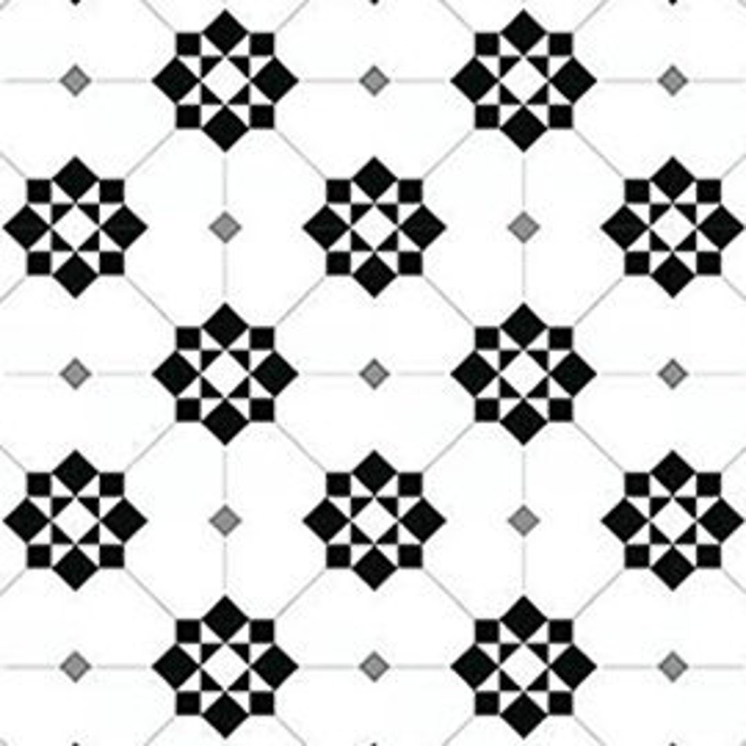 Dolls House Black White Floor Tile DIGITAL Printable Sheets Etsy