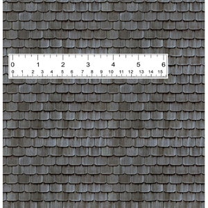 Dollhouse Wooden Roof Tile Wallpaper 6th 12th 18th 24th 36th 48th Scale ...