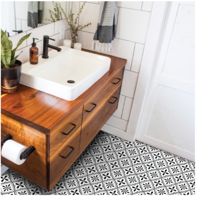 112 Scale Dollhouse Comet Floor Tiles Traditional Pattern Etsy