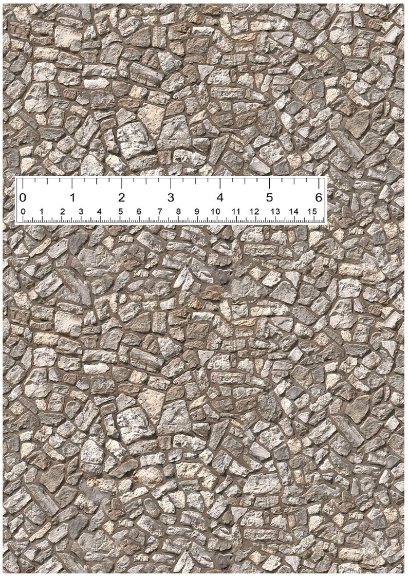 1:12 Scale Dollhouse Miniature Wall Cladding Stone Seamless DIGITAL ...