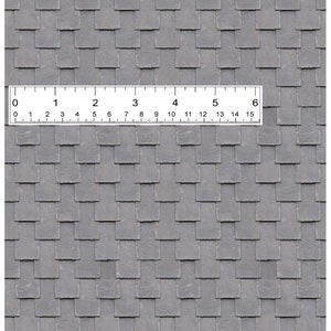 Gray Slate Metal Sheeting Miniature Paper Digital Dollhouse Tin Roofing ...