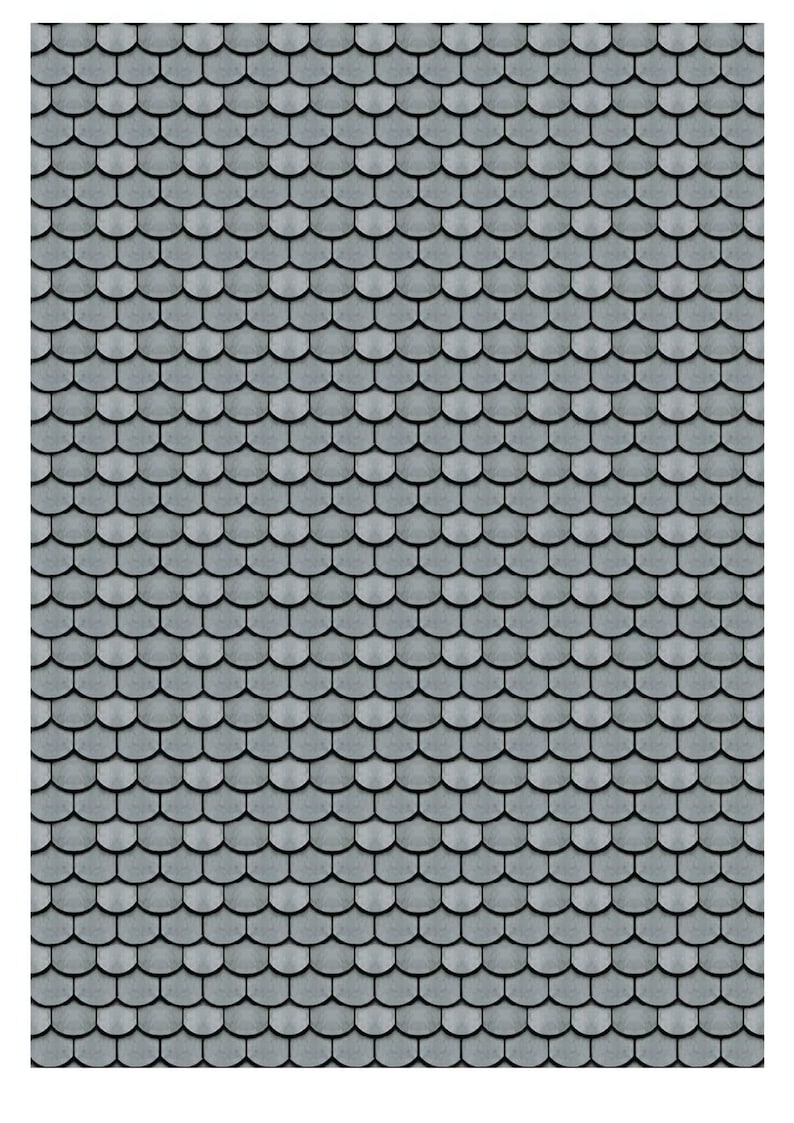 Dollhouse Shingles Roofing Printable Sheet 12th 18th 24th Scale ...