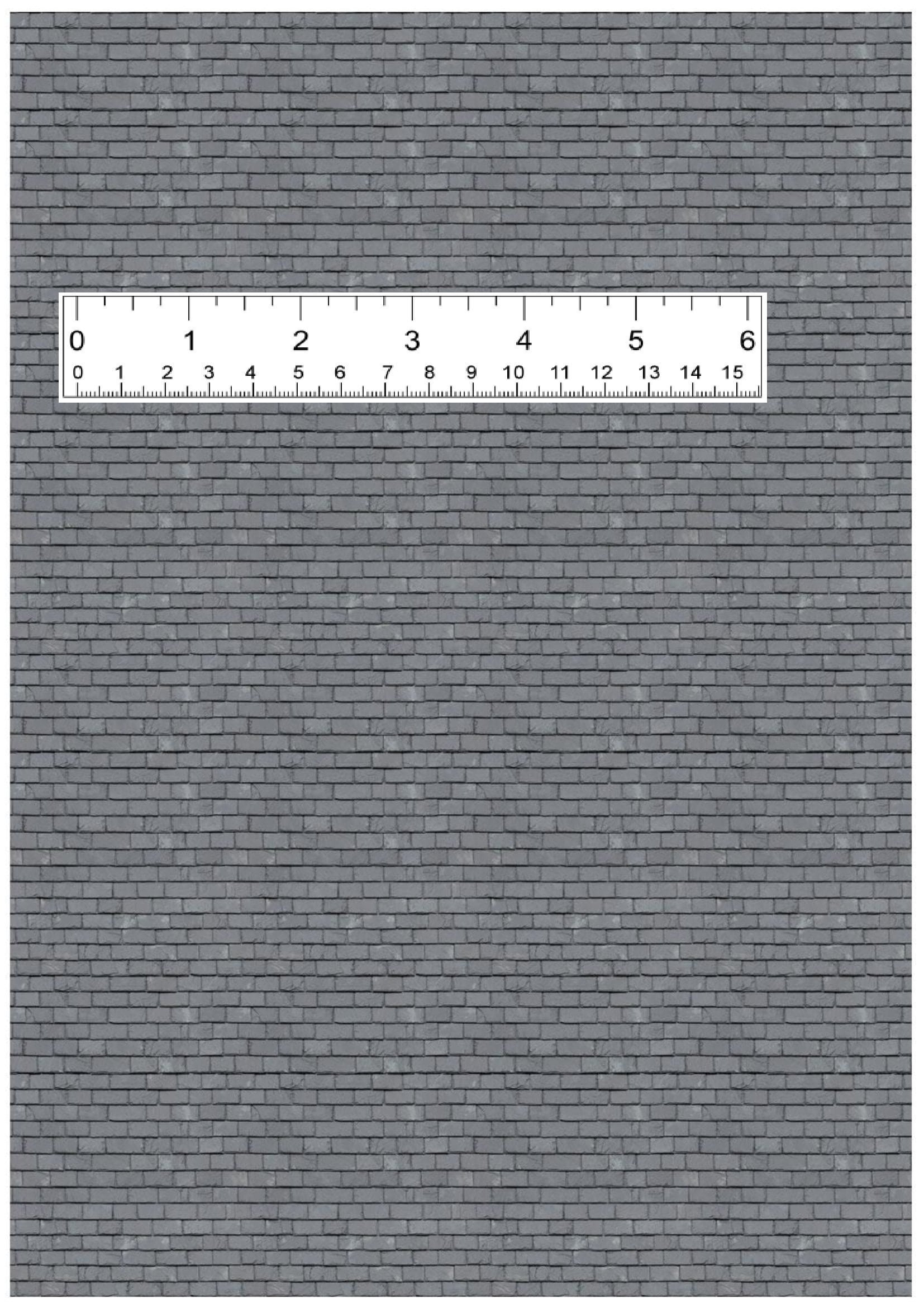 1/12 1/24 1/48 Miniature Dollhouse Grey Gray Slate Roof Tiles DIGITAL