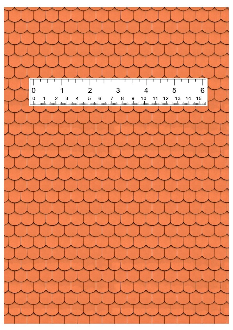 Dollhouse Shingles Roofing Printable Sheet 12th 24th 48th Scale ...