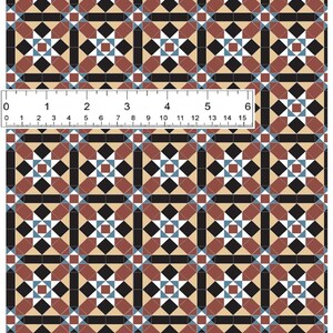 5 Pcs 1/6 1/12 1/18 Dolls House Miniature Colorful Victorian Floor ...