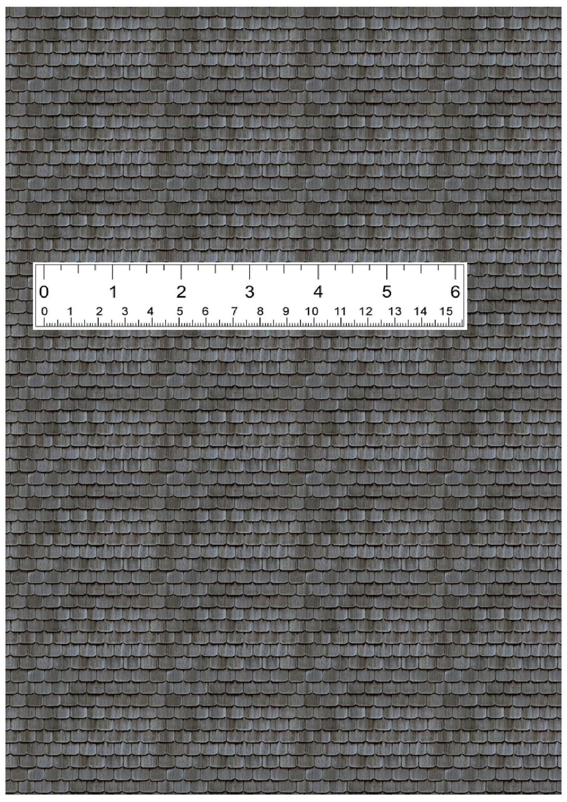 Dollhouse Wooden Roof Tile Wallpaper 6th 12th 18th 24th 36th 48th Scale ...