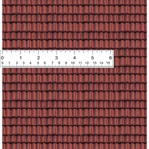 Miniature Red Clay Flat Roof Tile Seamless DIGITAL Printable Papers ...