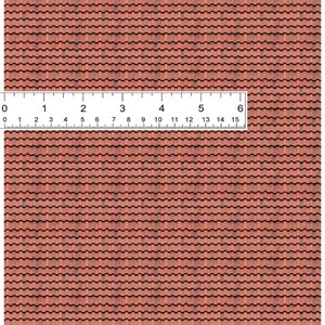 Miniature Red Clay Flat Roof Tile Seamless DIGITAL Printable Papers ...