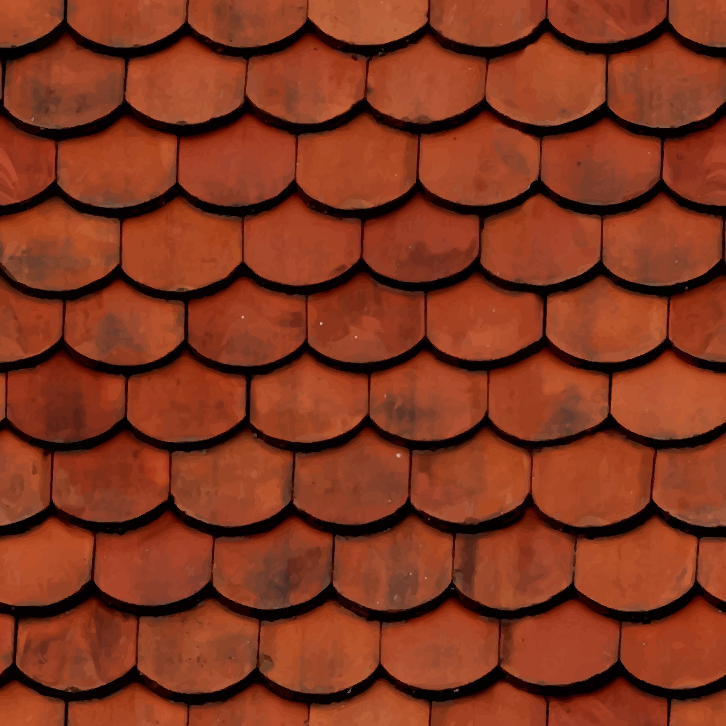 Dolls House Miniature Red Clay Roof Tile Printable Wallpaper DIGITAL