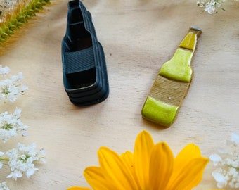 Oktoberfest Beer or Soda in Glass Bottle - Embossed Sharp Clay Cutter