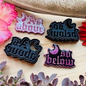 As Above, So Below Text Quote Phrase Sharp Clay Cutter