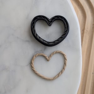 Rope Heart Earring Embossed Sharp Clay Cutter