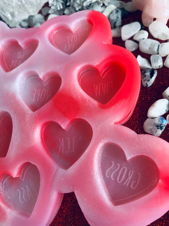 Anti Valentines Day Sweethearts Silicone Mold for Resin Art, Bath Bombs, or  Wax Melts 