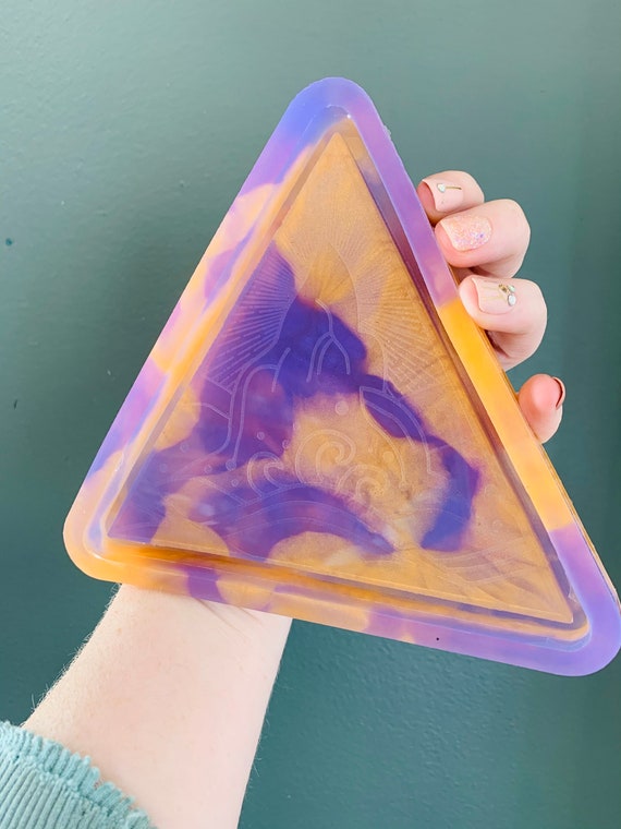 6 Mountain Scene Triangle Shaped Tray Etsy