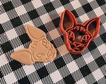 Sphinx Cat Head - Embossed Sharp Clay Cutters