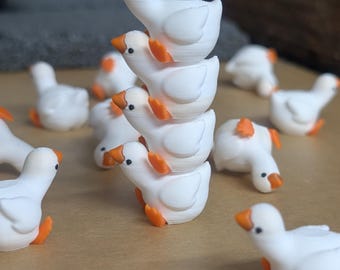 10 3D Printed Stackable Geese Silly Goose Game