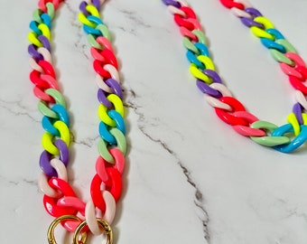 Rainbow Phone Lanyard: schoudertasje en nekriem voor Samsung, iPhone - essentieel voor handsfree reizen