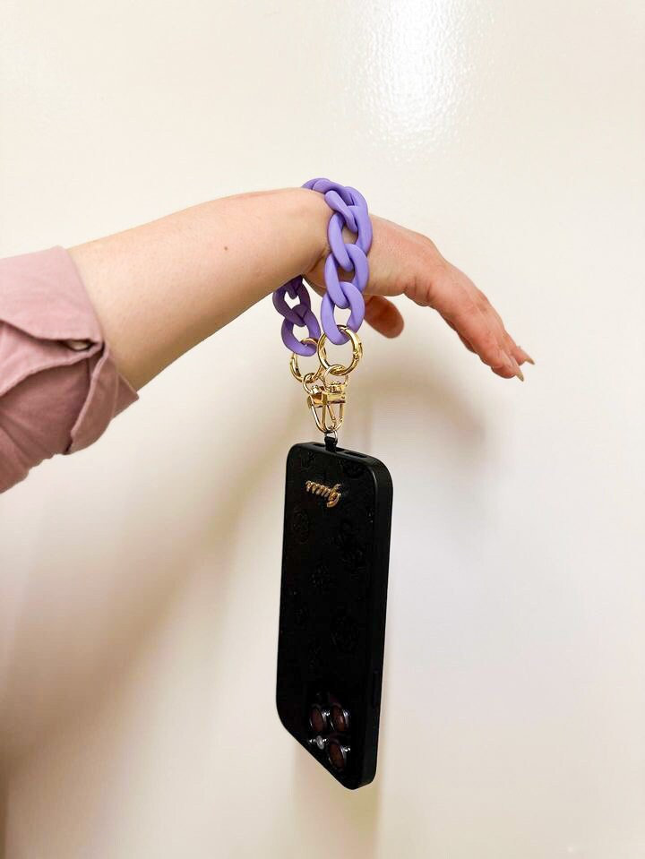 Short Acrylic Wrist Phone Chain for Universal Phones, Trendy Phone Accessory, Universal wrist chain, Phone case accessories