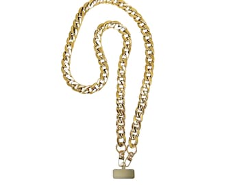 Gold Crossbody Phone Leash with Adjustable Strap for Versatile Use