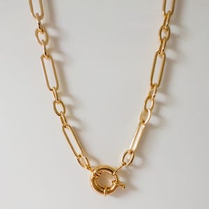 Chunky Necklace Chain - Gold Chunky Chain Necklace - Thick Link Chain Necklace - Gold 18k Necklace-Chunky gold necklace - Layering necklace