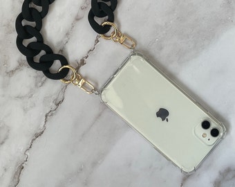 Alleen doorzichtige telefoonhoes, custom softgel TPU-cover, telefoonhoesje voor iphone 14 pro, telefoonhoesje voor Samsung-ketting, telefoonhoesje voor iphone-ketting