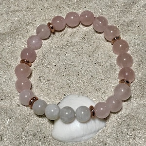 Moonstone and Rose Quartz Bracelet