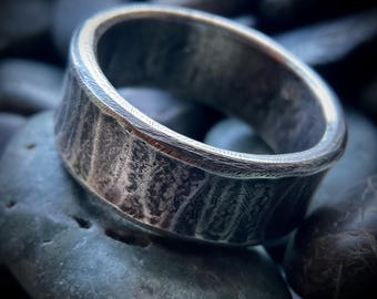 Big Carly Ring—  hand forged, sterling silver— MADE TO ORDER, size 6 — 13