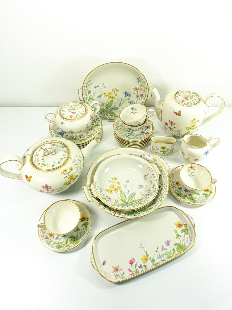 1950s Krautheim Berolina Wiesengrund und Bergeshöh'n Tableware, Saucer Bild 9