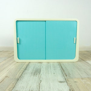 Two available!! 1960s TURQUOISE BATHROOM CABINET 1 of 2