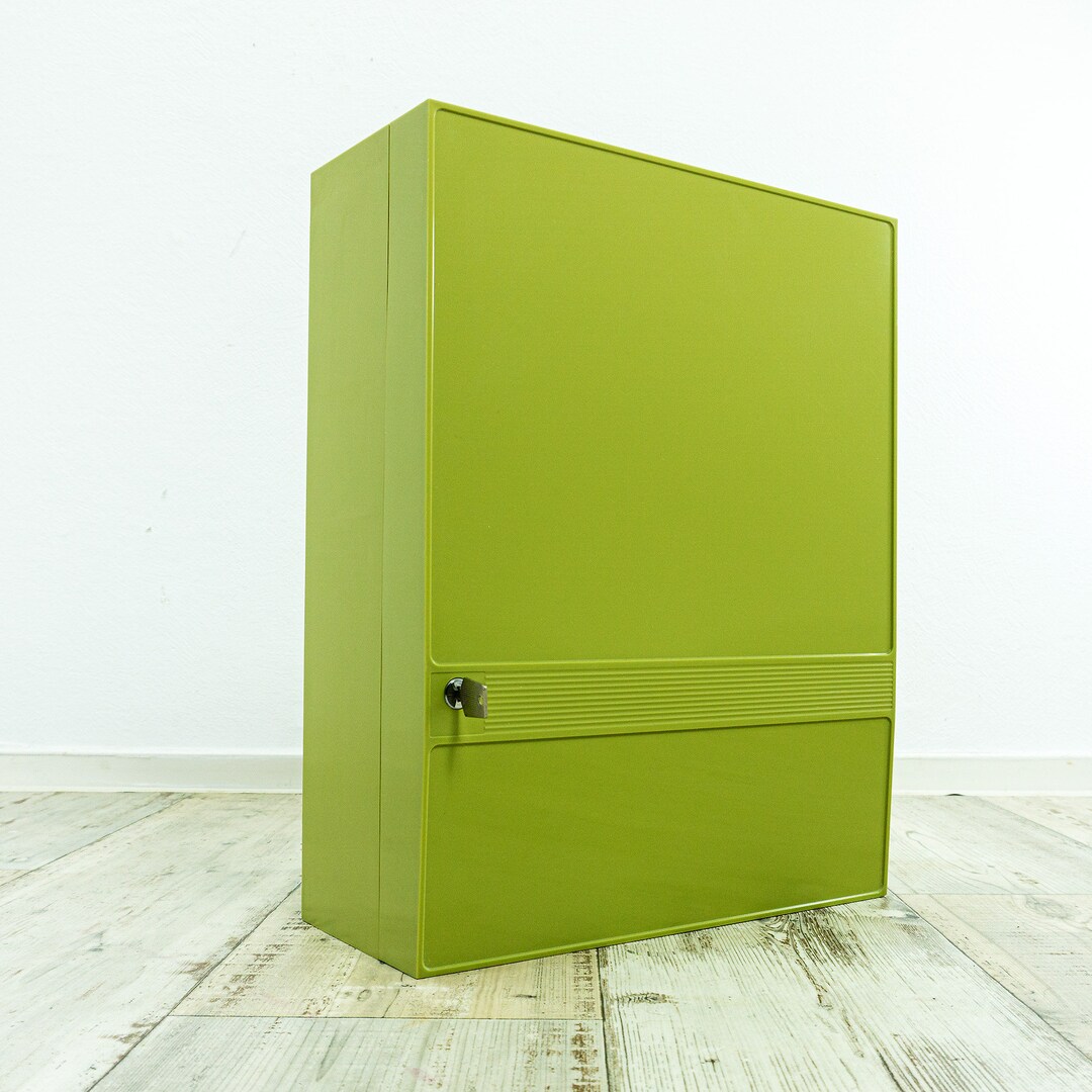 1970s Green MIDCENTURY BATHROOM CABINET With One Door, Made in West ...