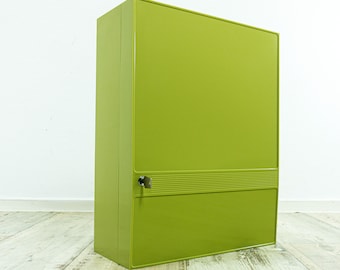 1970s green MIDCENTURY BATHROOM CABINET with one door, made in West Germany
