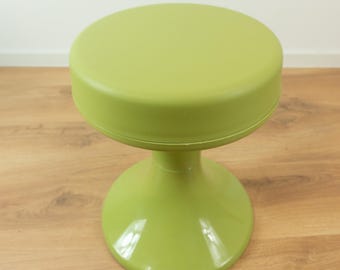 1970s Green Space Age Midcentury Stool - Outdoor Indoor Seat by Emsa Westgermany