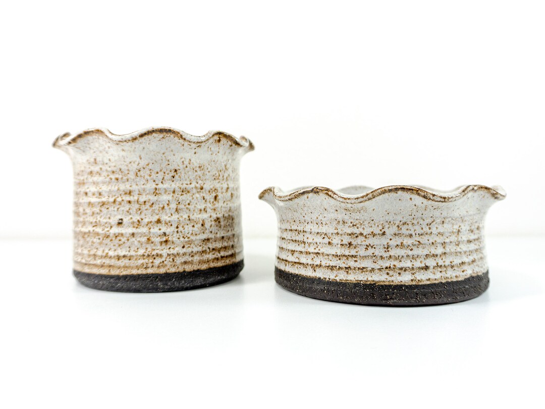 SET of TWO Rare 1970s Danish Midcentury Ceramic Planter Pots by Kaj ...