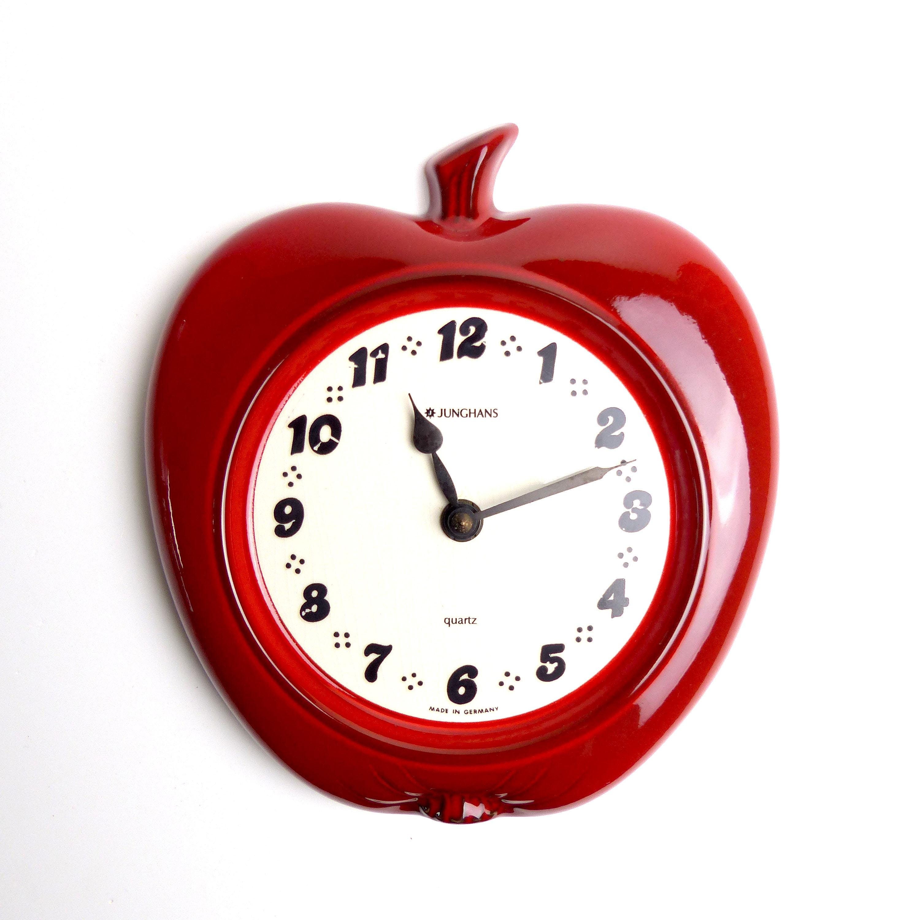 Vintage Apple Wall Clock - Etsy Canada