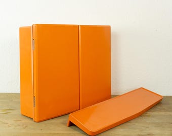 70s Orange Bathroom Shelf & Medicine Cabinet Set – Westgerman Midcentury Decor